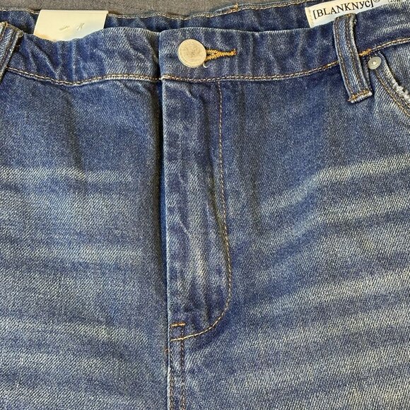 Blank Nyc Plus Size Blue Denim Cut Off Shorts Distressed Sustainable Size 20 W - Picture 5 of 14